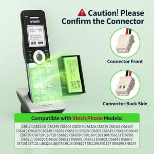 Batería Ni-MH de 2.4V y 1000mAh para EBL BT183342/283342, Compatible con Teléfonos Inalámbricos AT&T VTech, Baterías BT166342/BT266342 - Product Image 4