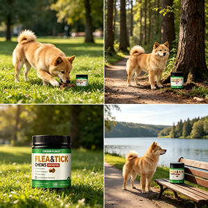 OEM ODM Snack Masticabili al Gusto di Pollo per Cani contro Pulci e Zecche, Integratore Botanico Naturale per il Comfort della Pelle dei Cuccioli - Product Image 5