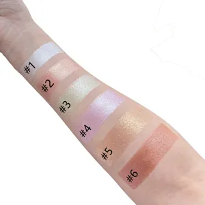 Vegan Highlight Private Label Waterproof Shimmer Glitter Highlighter Palette Makeup