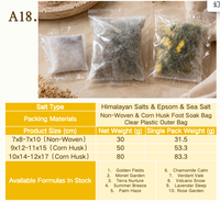 Garam Mandi Rendam Kaki dengan Campuran Mawar Lavender Chamomile Melati Ramah Lingkungan Serat Jagung Perawatan Tubuh Label Pribadi