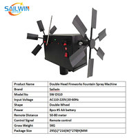 SAILWIN moulin à vent rotatif fontaine froide feux d'artifice système de tir télécommande sans fil mariage rotatif feux d'artifice Machine