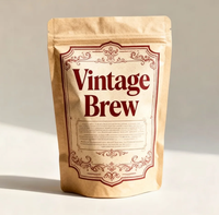 Op maat gemaakte koffie-power pouches, hittebestendig, voedselveilig, fruit & snoep, mat zwart, hersluitbaar met ritssluiting, voor versheid