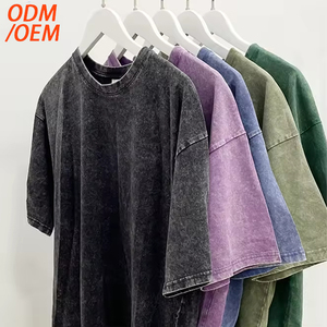 Camisetas de Hombre Estilo Casual, Personalizadas con Logotipo, Lavado Ácido Vintage, Impresión DTG, 100% Algodón, Cuello Redondo, Tejido de Punto, Diseño Sólido, Talla Grande - Product Image 1