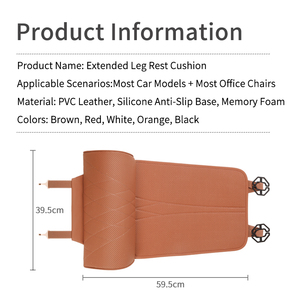 Cojín de asiento Anjuny con extensión de pierna Cur memoria espuma reposapiés todo en uno cojín largo para asiento de conductor Coche - Product Image 4