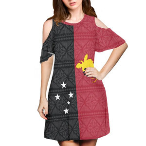 パプアニューギニアビーチドレス女性用バードオブパラダイス柄オフショルダープロムドレス夏プラスサイズカジュアルドレス - Product Image 4