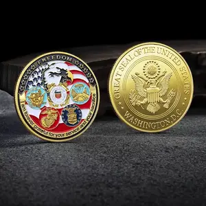海军陆战队收藏礼品纪念品美国免费鹰图腾挑战硬币定制收藏硬币