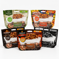 Sachets Doypack de Luxe Personnalisés avec Fermeture Éclair et Fenêtre, Qualité Alimentaire, pour Poulet Rôti, Légumes et Fruits, Emballage Portable