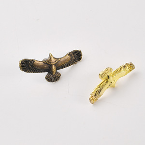 Eagle <b>Cabinet</b> Handle Zinc Alloy Novelty Shape <b>Drawer</b> Pull Minimalist Design Large Bronze <b>Small</b> Gold - Product Image 3