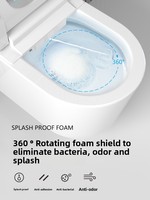 G002 Toilette intelligente murale suspendue Toilette électrique avec lumière en acier inoxydable Luxe