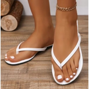 Summer Winter High Quality Genuine Leather Slippers Light Weight Barefoot Soft Sole Fashion Trend <b>Strip</b> Flat Bottom - Product Image 1