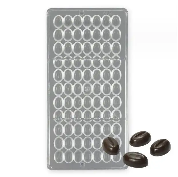 HY Polycarbonate Coffee Bean Chocolate Molds for IY Pastry Baking Tool