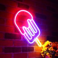 Enseigne néon LED personnalisée pour dropshipping de crèmes glacées, luminaires muraux pour décoration murale de magasin de desserts, bar, cuisine