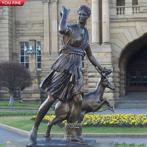 Escultura de <span class=keywords><strong>León</strong></span> y señora de bronce, escultura conmemorativa de <span class=keywords><strong>Victoria</strong></span>, decoración clásica al aire libre, famosa - Product Image 4