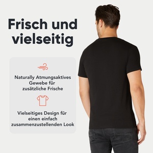 Camiseta de punto transpirable de hip hop para hombre, personalizable, de gran tamaño, con cuello redondo, mezcla de poliéster/algodón de 280 g, de alta calidad, Alemania - Product Image 4