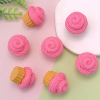 100PC Miniatur Kue Cangkir Resin Simulasi, Model Makanan Manis untuk Rumah Boneka, Aksesoris DIY, Mainan Kue Dapur