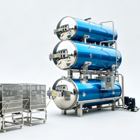 Autoclave de stérilisation à bain-marie électrique haute température à double couche pour sauces, viandes, boissons et aliments en conserve