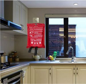 Cobertor de Emergência Contra Incêndio Honghan FB-1010 Amostra Grátis Fibra de Vidro Resistente ao Fogo 1M X 1M Branco Uso Doméstico Conforme EN 1869 - Product Image 4