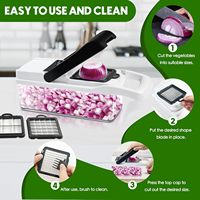 Keuken 23-in-1 handmatige mandoline keuken ui knoflook voedselhakker multifunctionele aardappel snijder rasp fruit groente snijmachine