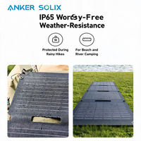 Panneau solaire portable pliable 53W en silicium monocristallin, module de charge pour le camping, la randonnée et l'alimentation extérieure