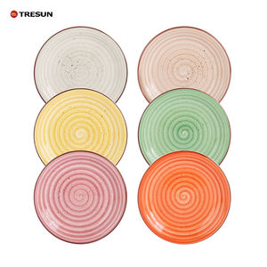 <span class=keywords><strong>Horno</strong></span> de microondas y lavavajillas seguro moderno rústico pintura a mano cocina que sirve 10,5 pulgadas grandes platos de cerámica juego de 6 - Product Image 2