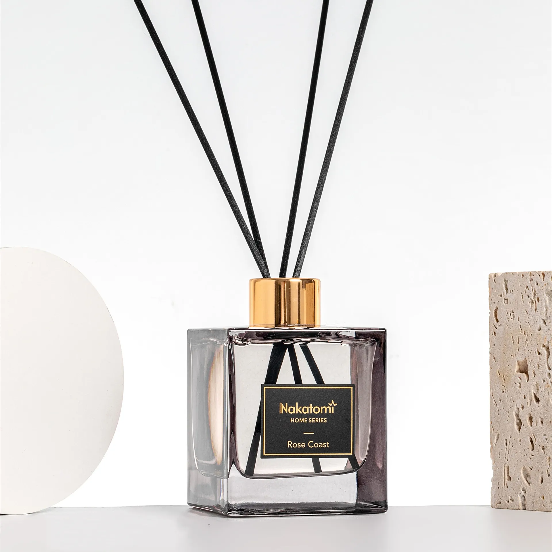 Enjoy Everyday Luxo Private Label Garrafa De Vidro Casa Fragrância Fiber Stick Reed Difusor Conjuntos