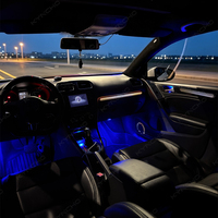KYNCHO pour VW Golf 6 Kit d'éclairage ambiant LED pour voiture 64 couleurs Contrôle intelligent par application Bluetooth Éclairage intérieur automobile OEM ODM