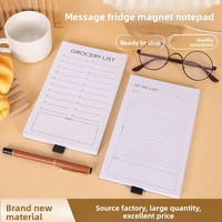 Bloc-notes magnétique personnalisable, extra-long, facile à déchirer, design minimaliste, tableau d'affichage pour réfrigérateur - 4 blocs par ensemble, magnétique