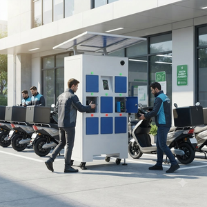 Gabinete de Intercambio de Baterías para Motocicletas Eléctricas Inteligentes TT6008 TT6012, Impermeable, de Aluminio para Exteriores, 7.2kW, para Carga y Intercambio Compartido de Baterías - Product Image 4