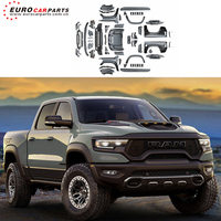 Upgrade-Kit Für Dodge Ram 1500 PP-Material 2019-2023 Stoßstangen haube Lichter Kotflügel Seitens tufe alt bis neues Facelift-Bodykit