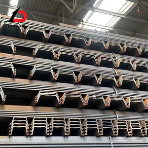 Ventes chaudes de palplanches en acier laminé à chaud de type U Sy295 Sy390 S355gp, type U9 type2 type3, palplanches en acier Larssen pour mur de soutènement - Product Image 6