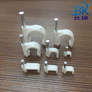 Clips de fixation pour câbles en plastique Bk Beikun 7 mm, clips circulaires pour la gestion des câbles. - Product Image 4