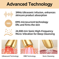 Brosse nettoyante visage à étiquette privée, fabrication directe ODM/OEM, avec poils en silicone doux et dispositif anti-âge à ultrasons 3 MHz