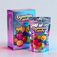 Sachet debout recyclable Emballage alimentaire de bonbons Ziplock refermable Sacs et boîte en plastique refermable pour petites entreprises 3.5 Mylar