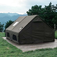 Tente de camping familiale portable de haute qualité, quatre saisons, en Oxford imperméable, pour le voyage en plein air, salon gonflable