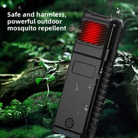 Nouveau mécanisme anti-moustiques extérieur intelligent rechargeable à détection, non toxique, avec éclairage portable sans fil intégré et fonction chauffante