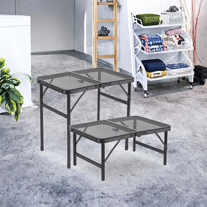 便携式户外折叠桌具有可调节的铝合金腿，非常适合野营活动时使用 - Product Image 2