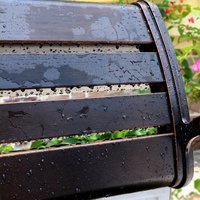 Banc de parc en aluminium coulé résistant à la rouille, banc de jardin en métal commercial pour l'extérieur, résistant aux intempéries, 3 places, banc public