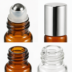 Botella de Vidrio Transparente de 10 ml con Rodillo, Desodorante en Roll-On, Suero para Cabello, Barba y Cuero Cabelludo, Surtido de Colores Transparentes Esmerilados, Fabricante - Product Image 3