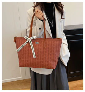 Bolso de Mano de Mujer de Moda, Estilo Francés, Lujo Ligero, <span class=keywords><strong>Vintage</strong></span>, Rayado, con Cierre de Cremallera, de Cuero PU - Product Image 2