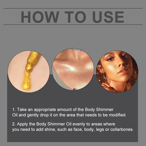 Huile illuminatrice pour le visage et le corps, effet scintillant, lotion liquide à longue tenue, produit de beauté en gros, MLM Premium OEM personnalisé - Product Image 6