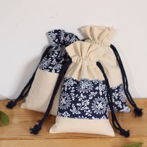 Bolsa de Embalaje para Zapatos con Cordón, Diseño de Empalme con Logotipo Personalizado, Algodón Orgánico Natural, Patrón de Dibujos Animados, Asa de Cuerda, Venta Caliente - Product Image 5