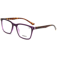 Lunettes de lecture anti-lumière bleue pour ordinateur, monture optique carrée à bordure complète, monture en plastique légère à motif uni, protection des yeux, unisexe