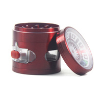 Trituradora de cajón GZ3363266 de aleación de Zinc, dados Rasta de 63mm, 4 capas de Metal, para tabaco y hierbas