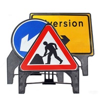 Portable pliable clignotant réfléchissant avertissement de sécurité rappel de danger Construction de route Plasticade panneaux d'affichage de panneau de trafic