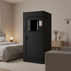 Sauna Portátil Individual con Calefacción Eléctrica, Enchufe de 110 V, Uso Doméstico, Diseño Moderno Negro, Fácil de Usar - Product Image 2