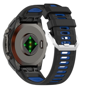 Bracelet de montre en silicone bicolore à libération rapide compatible avec Garmin Fenix 5/6/7/7 Pro/8 22 mm 26 mm - Product Image 6
