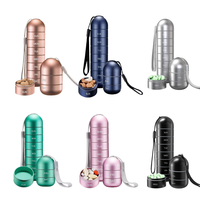 Organisateur de pilules portable hebdomadaire 7 jours, porte-clés étanche en alliage d'aluminium, options multicolores, logo personnalisable pour un rangement facile
