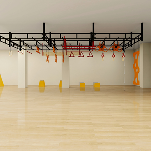 Parcours d'obstacles Ninja Warrior pour jeunes enfants, équipement de terrain de jeu intérieur pour mini-espace suspendu au plafond - Product Image 2