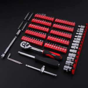 Kit d'outils combinés métriques HilSpec 126 pièces avec tournevis et douilles pour réparation automobile - Product Image 1
