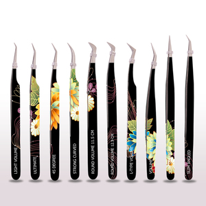 Pinces à cils professionnelles personnalisées avec logo, en acier inoxydable, pour isolation et volume, outils de salon de beauté - Product Image 3